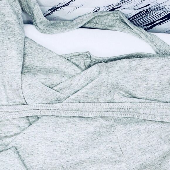 BP Square Neck Tank/Bodysuit, Heather Gray, 3X - Picture 7 of 7